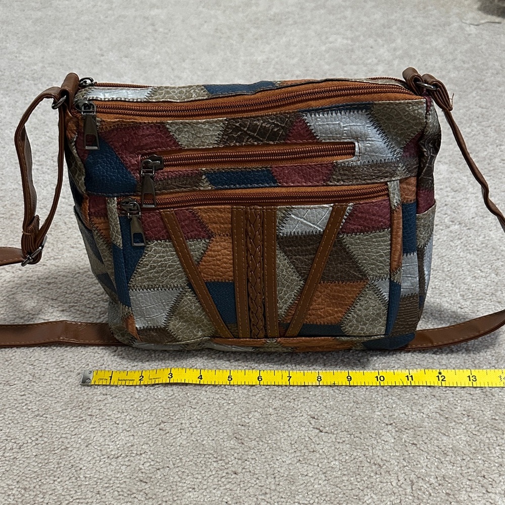 Patchwork Crossbody Bag - Multicolor - image 5